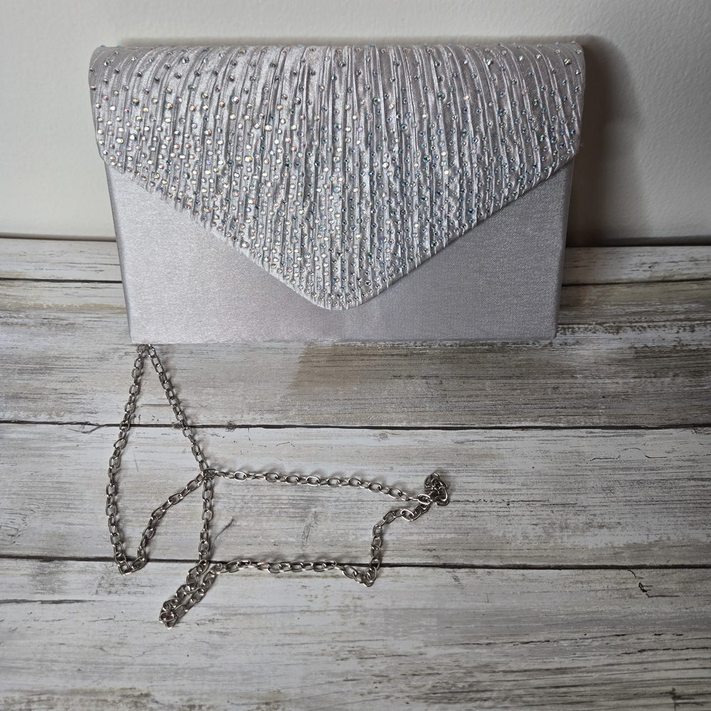 Elegant Silver Clutch Bag